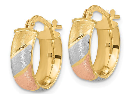 14k Yellow & Rhodium Earrings Style TF1961 - Classique Jewelry Inc.