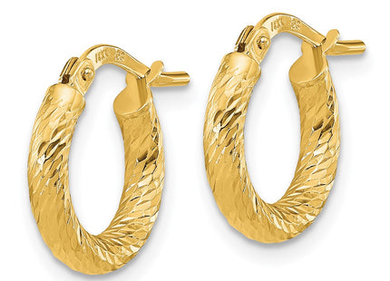14K gold hoop earrings, alternate view