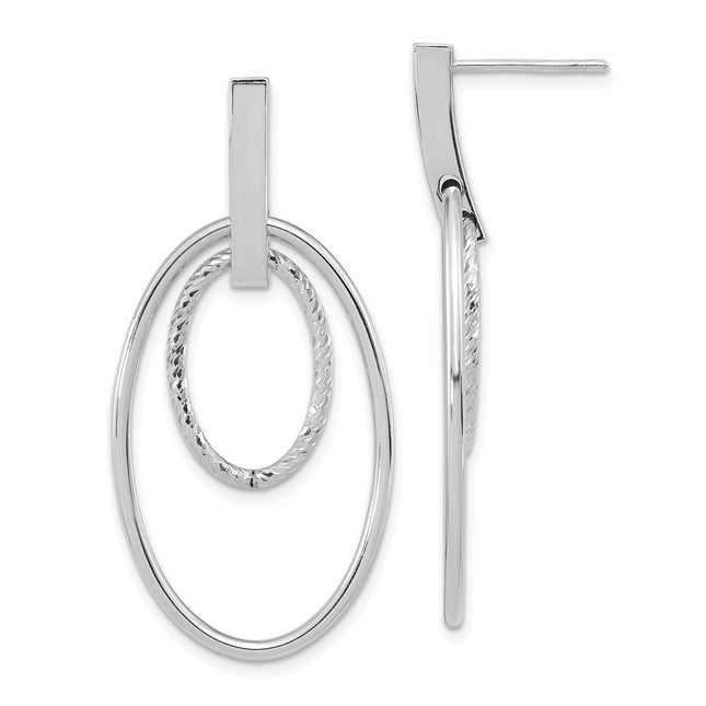 14k White Gold Earrings Style TF1980W - Classique Jewelry Inc.