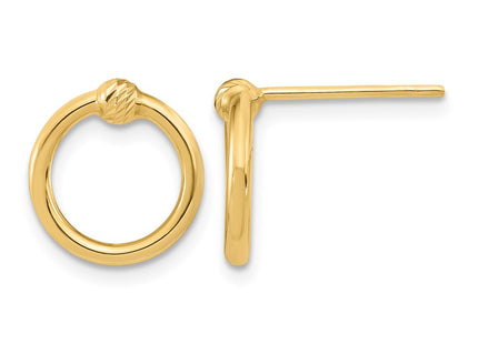 14K gold circle earrings
