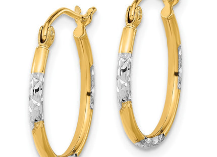 14K gold hoop earrings, alternate view