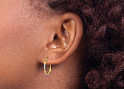 14K gold hoop earrings, another view