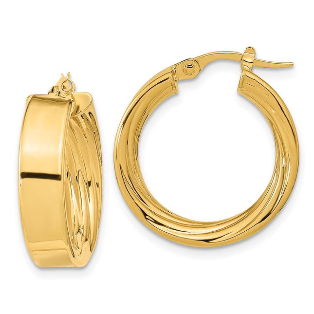 14k Yellow Gold Earrings Style TF1994 - Classique Jewelry Inc.