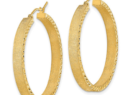 14K gold hoop earrings, alternate view