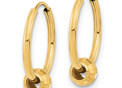 14k Yellow Gold Earrings Style TF2007 - Classique Jewelry Inc.