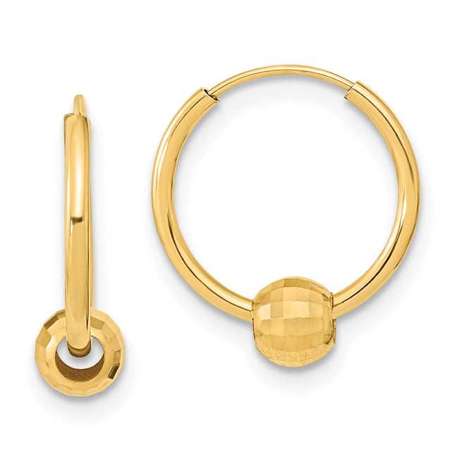 14k Yellow Gold Earrings Style TF2007 - Classique Jewelry Inc.