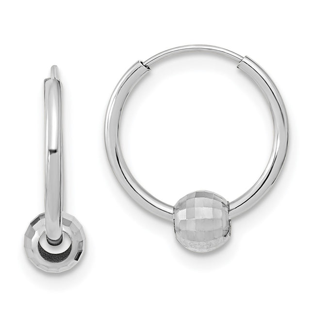 14k White Gold Earrings Style TF2007W - Classique Jewelry Inc.