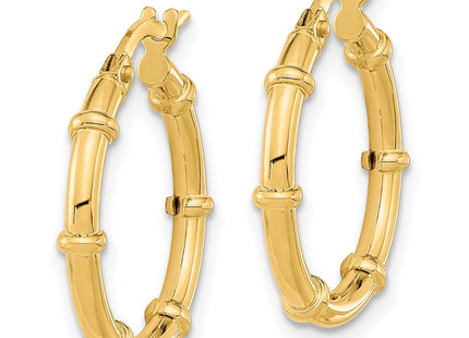 14K gold hoop earrings, alternate view