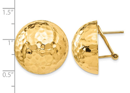 14K gold earrings, further view