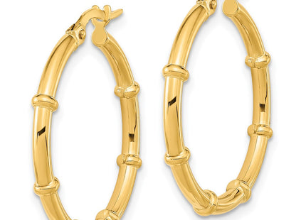 14K gold hoop earrings, alternate view
