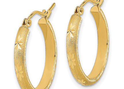 14K gold hoop earrings, alternate view