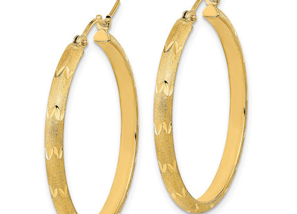 14K gold hoop earrings, alternate view