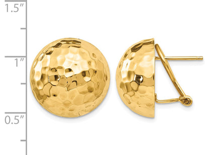14K gold earrings, further view