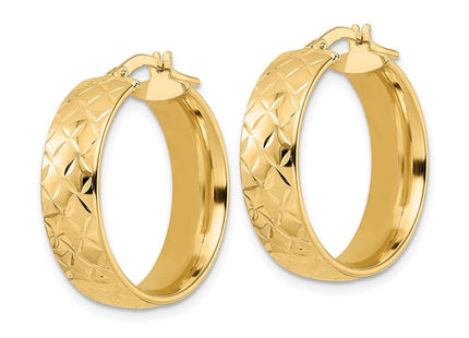 14K gold hoop earrings, alternate view
