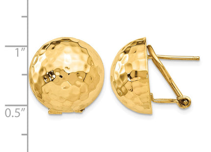 14K gold earrings, further view