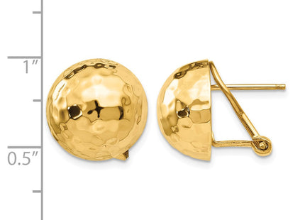 14K gold earrings, further view