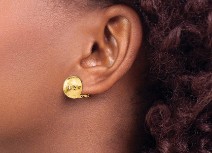 14k Hammered Omega Back Post Earrings (Style TF205)