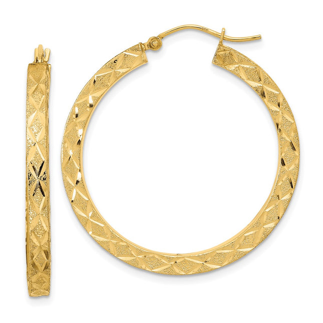 14k Yellow Gold Earrings Style TF2051 - Classique Jewelry Inc.