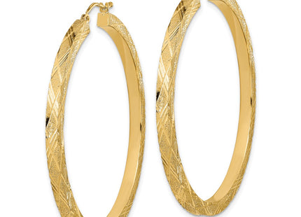 14K gold hoop earrings, alternate view