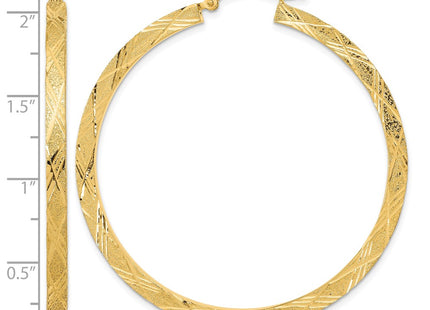 14K gold hoop earrings, another view