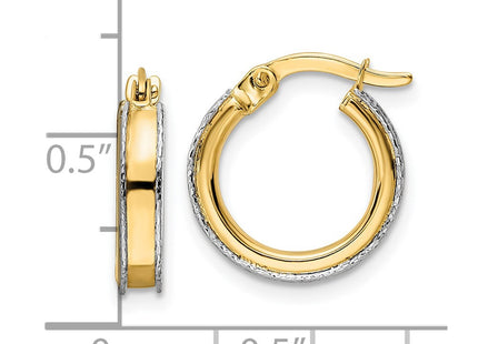 14k Two-tone Earrings Style TF2071 - Classique Jewelry Inc.