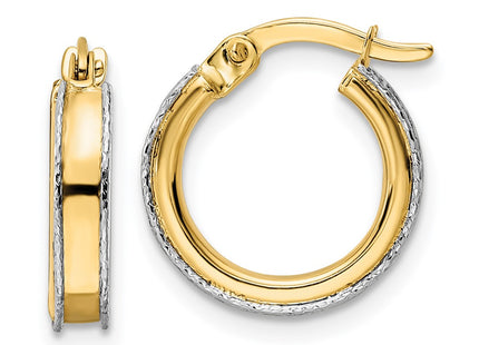 14k Two-tone Earrings Style TF2071 - Classique Jewelry Inc.