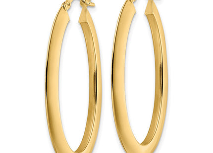 14K gold oval hoop earrings, alternate view