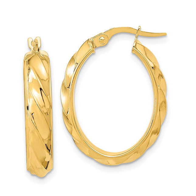 14k Yellow Gold Earrings Style TF2097 - Classique Jewelry Inc.