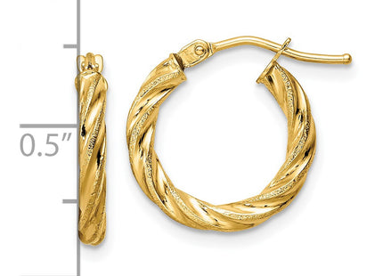 14k Yellow Gold Earrings Style TF2098 - Classique Jewelry Inc.