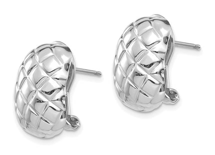14k White Gold Earrings Style TF210 - Classique Jewelry Inc.