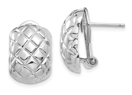 14k White Gold Earrings Style TF210 - Classique Jewelry Inc.