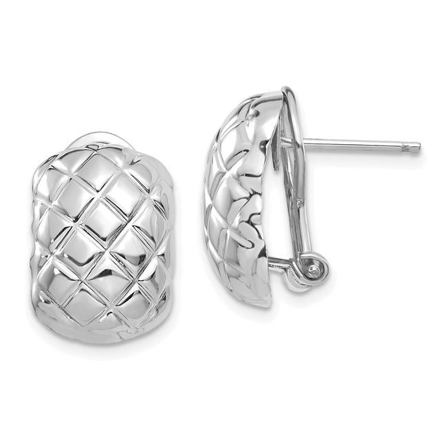 14k White Gold Earrings Style TF210 - Classique Jewelry Inc.