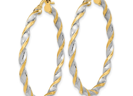 14K gold hoop earrings, alternate view