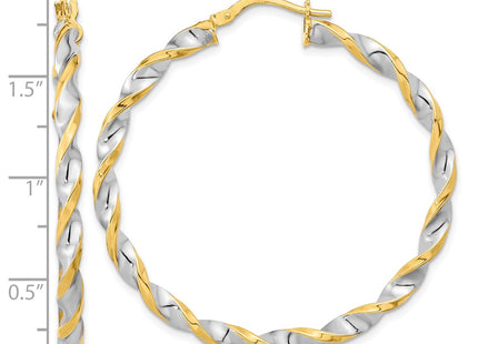 14K gold hoop earrings, another view
