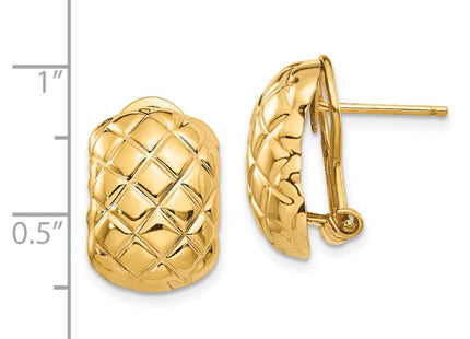 14k Yellow Gold Earrings Style TF211 - Classique Jewelry Inc.