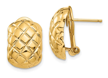14k Yellow Gold Earrings Style TF211 - Classique Jewelry Inc.