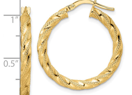 14k Yellow Gold Earrings Style TF2133 - Classique Jewelry Inc.