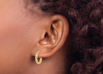14k Polished Twisted Hoop Earrings (Style TF2134)