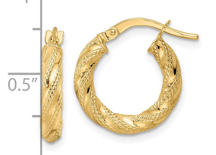 14k Yellow Gold Earrings Style TF2134 - Classique Jewelry Inc.