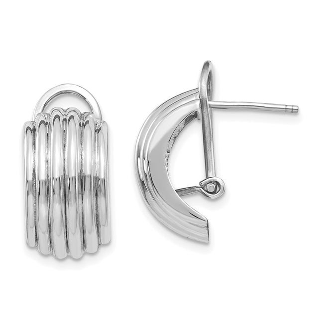14k White Gold Earrings Style TF214 - Classique Jewelry Inc.