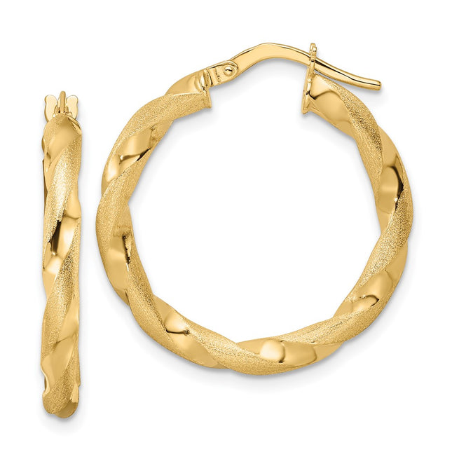 14k Yellow Gold Earrings Style TF2140 - Classique Jewelry Inc.