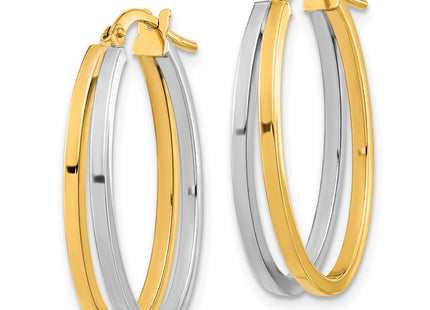 14k Two-tone Earrings Style TF2149 - Classique Jewelry Inc.