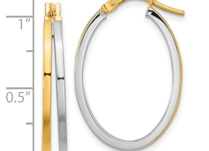 14k Two-tone Earrings Style TF2149 - Classique Jewelry Inc.