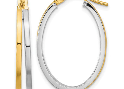 14k Two-tone Earrings Style TF2149 - Classique Jewelry Inc.