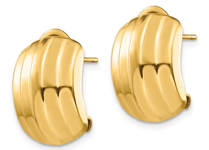 14k Yellow Gold Earrings Style TF215 - Classique Jewelry Inc.