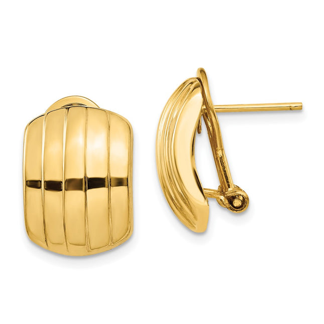 14k Yellow Gold Earrings Style TF215 - Classique Jewelry Inc.