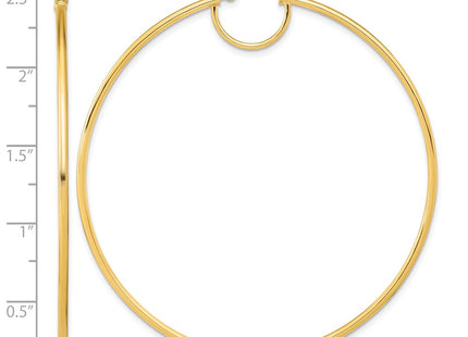 14K gold hoop earrings, another view