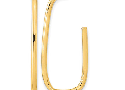 14K Polished J-Hoop Earrings (Style TF2155)