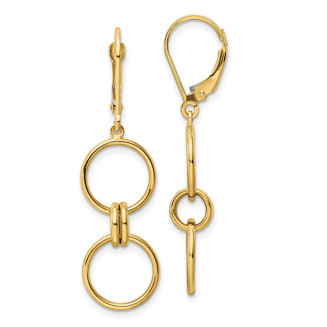 14k Yellow Gold Earrings Style TF2159 - Classique Jewelry Inc.