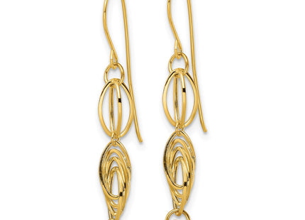 14k Yellow Gold Earrings Style TF2161 - Classique Jewelry Inc.